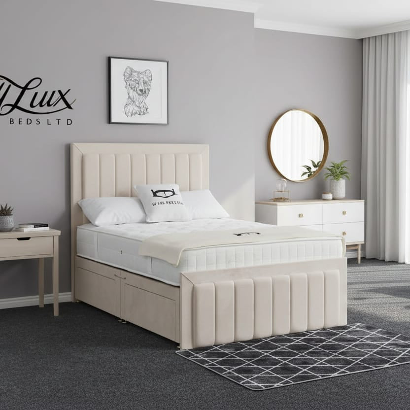 Lined Border Divan Bed