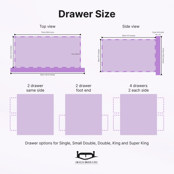 Sunrise Divan Bed with 20" Headboard