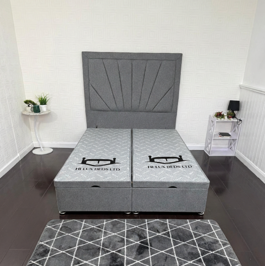 Fan Border Storage Ottoman Divan Bed