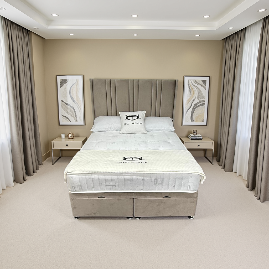 Lino Wing Storage Ottoman Divan Bed
