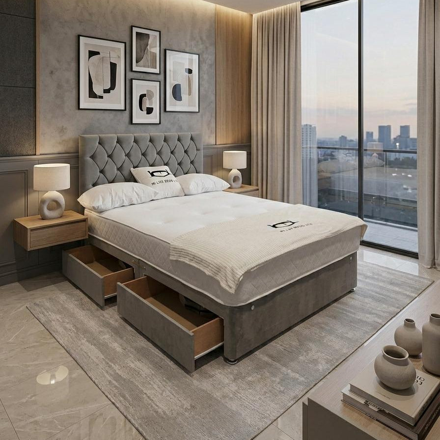 Monaco Divan Bed with 20" Headboard