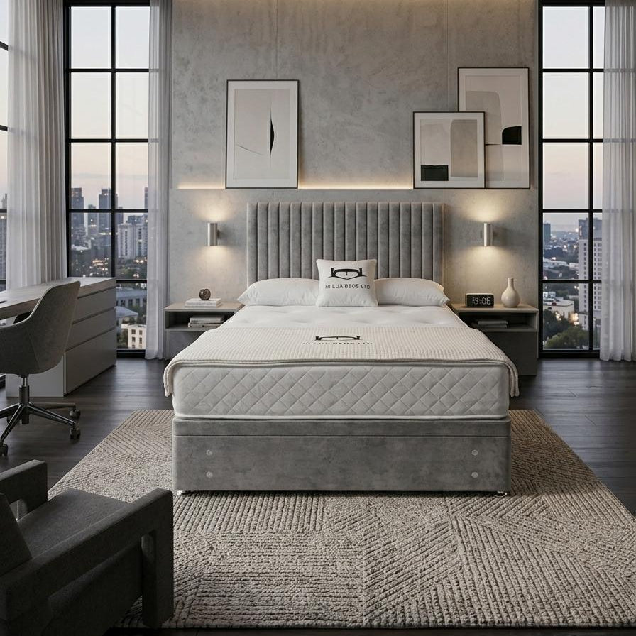 Linear Storage Ottoman Divan Bed