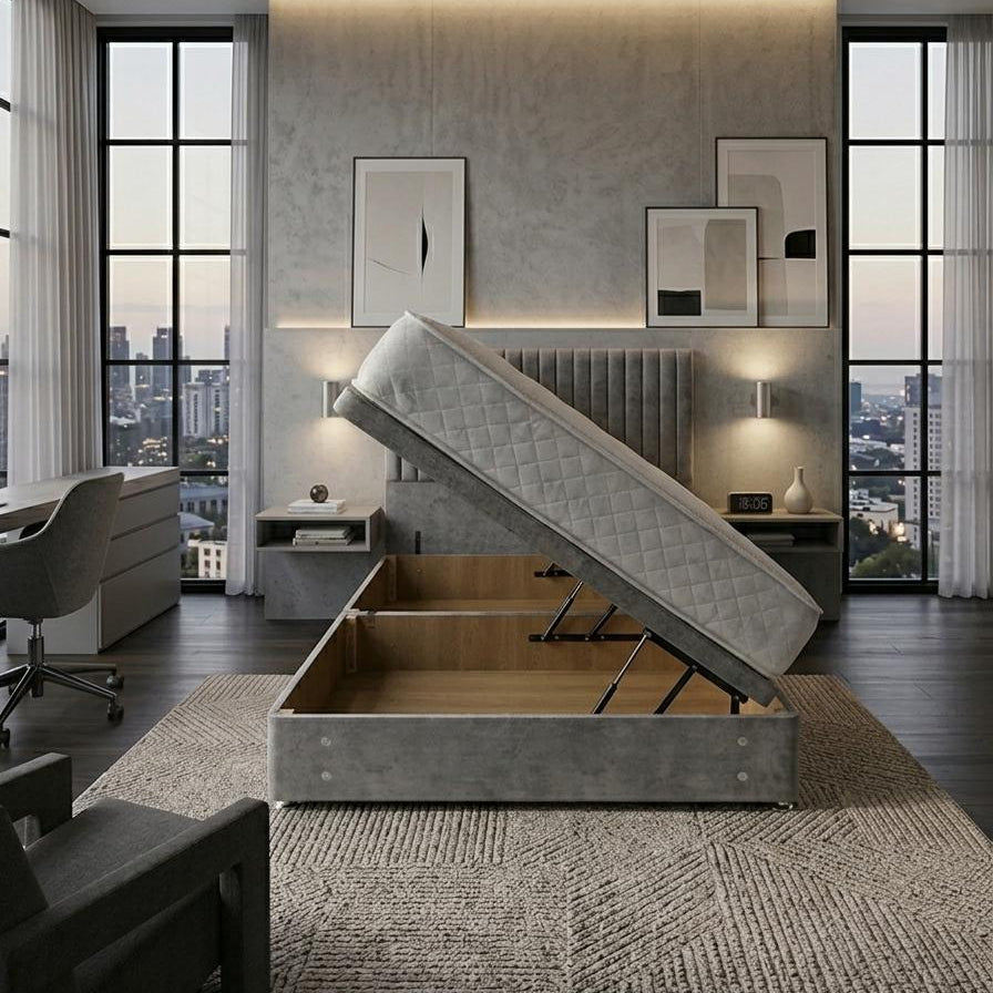 Linear Storage Ottoman Divan Bed