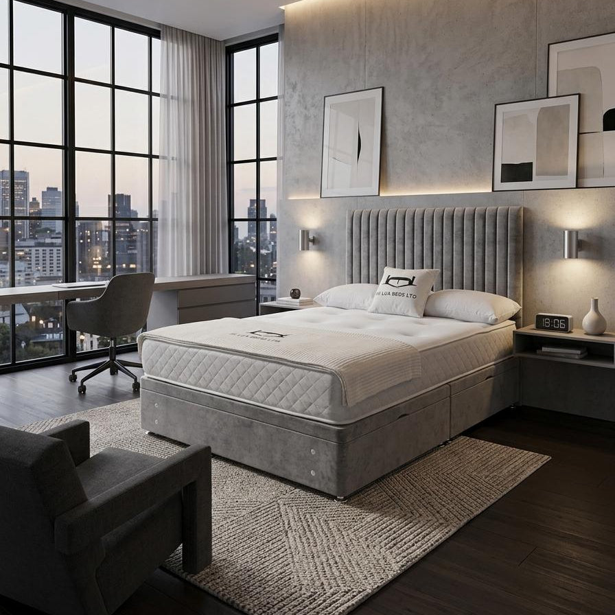 Linear Storage Ottoman Divan Bed