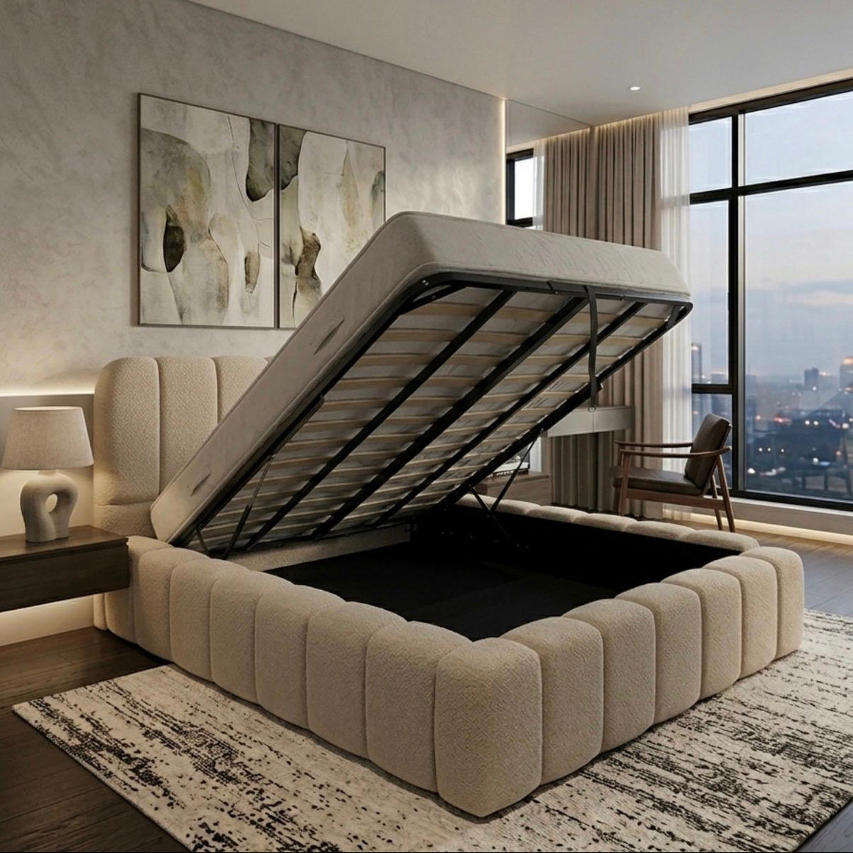 Marshmellow Frame Bed detail - Premium upholstery for ultimate comfort