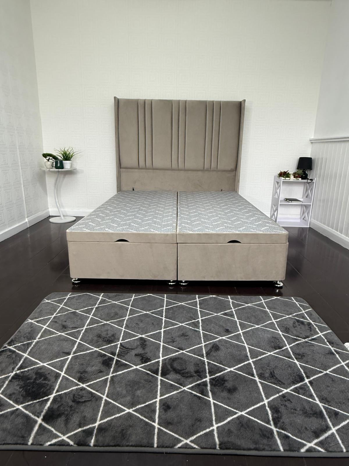 Lino Wing Storage Ottoman Divan Bed