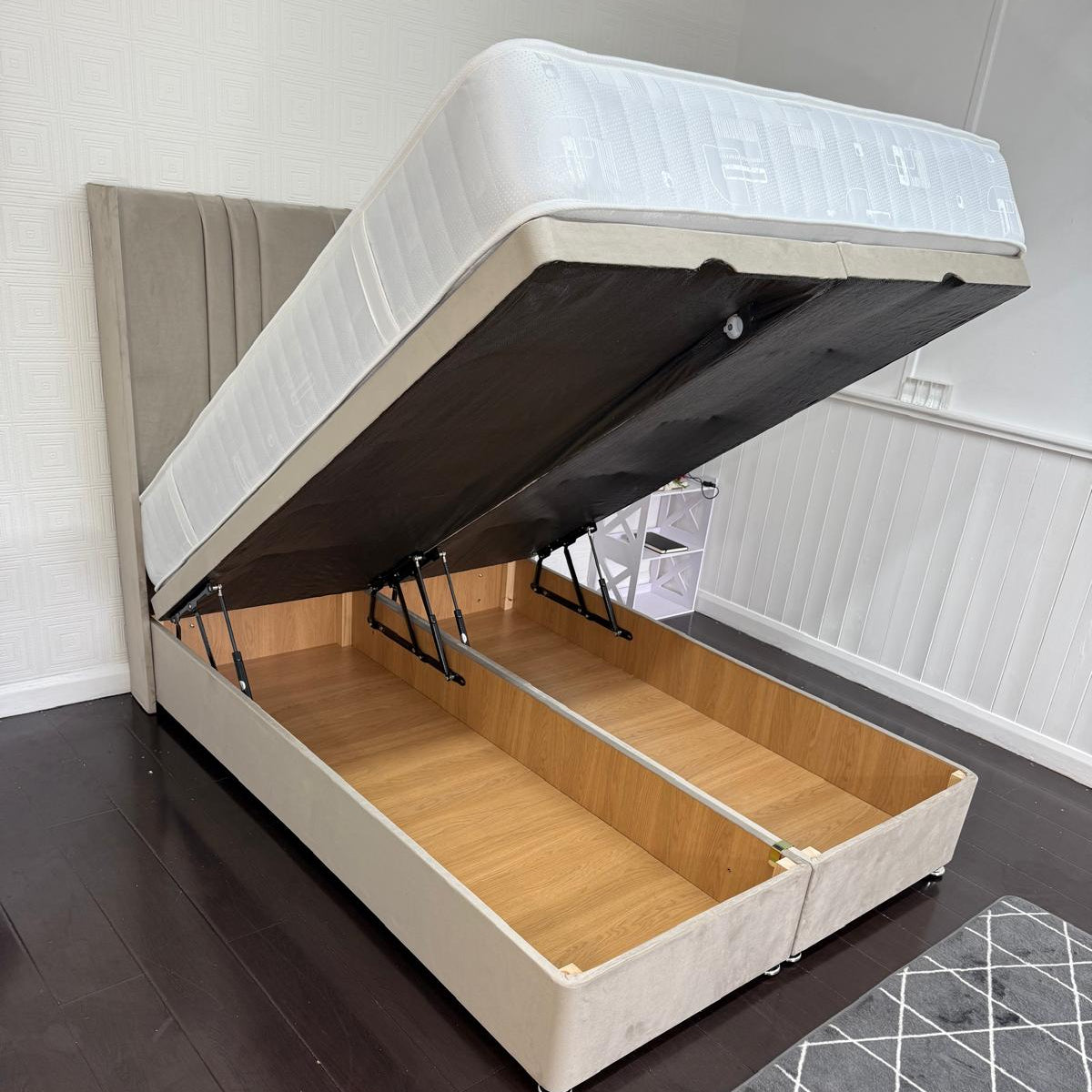 Lino Wing Storage Ottoman Divan Bed