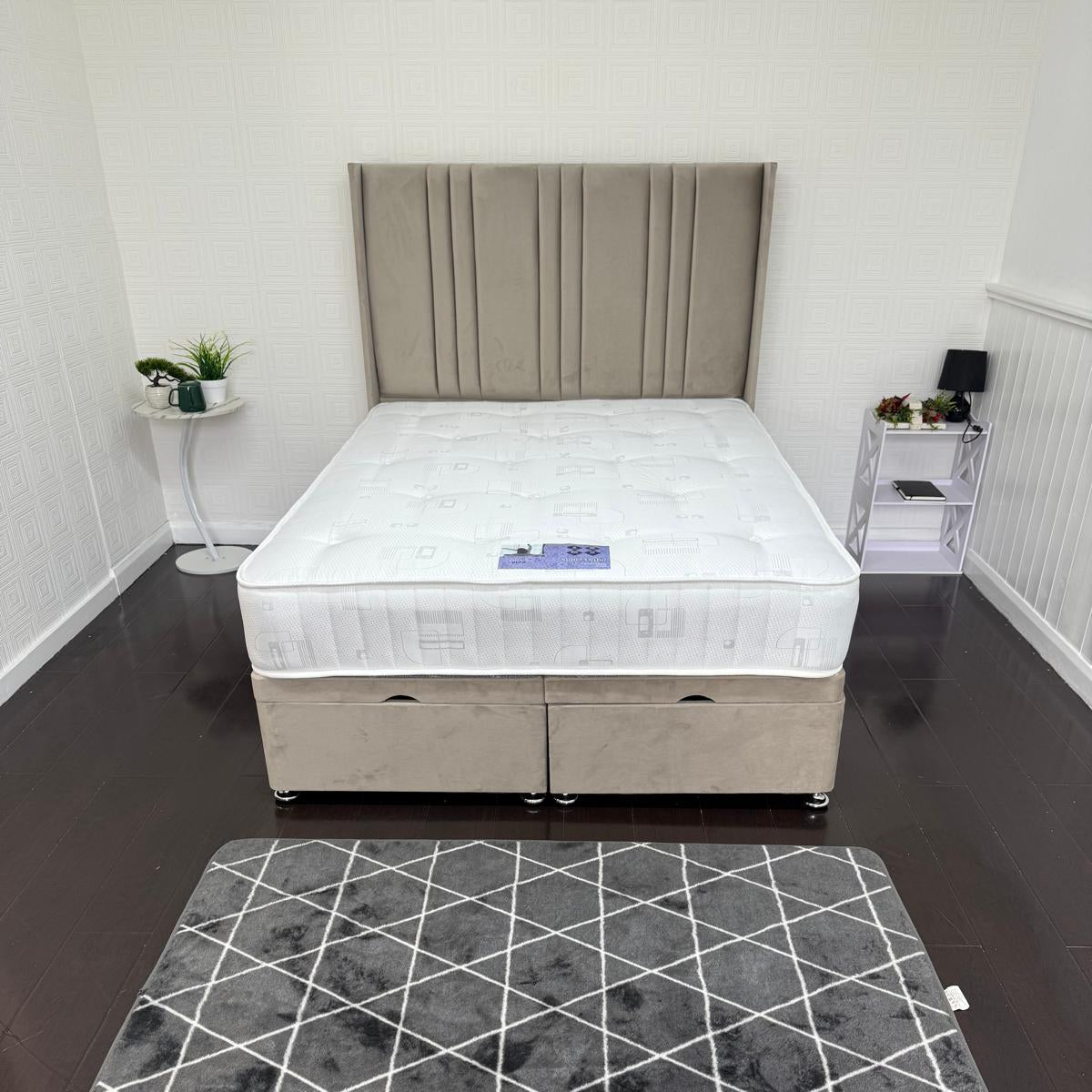 Lino Wing Storage Ottoman Divan Bed