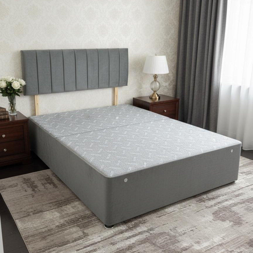 Vertical Panel Divan Bed with 20" Headboard