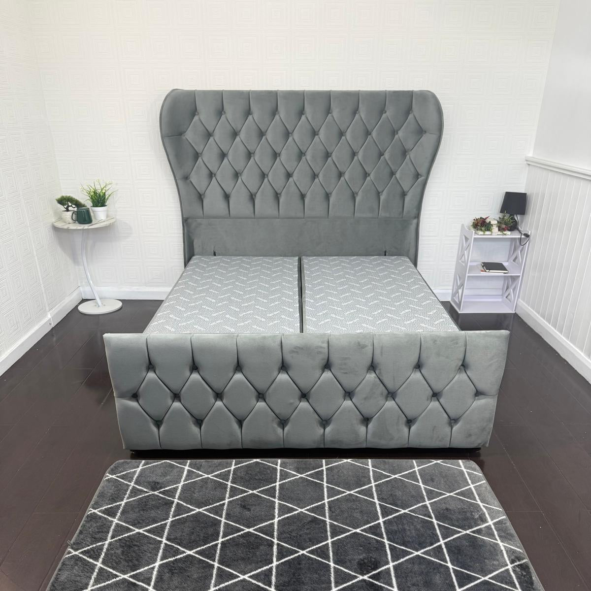 Angel Wing Storage Ottoman Divan Bed