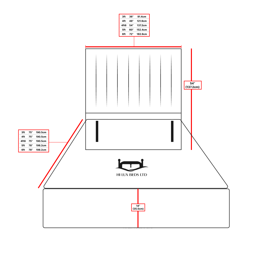 Lino Wing Storage Ottoman Divan Bed